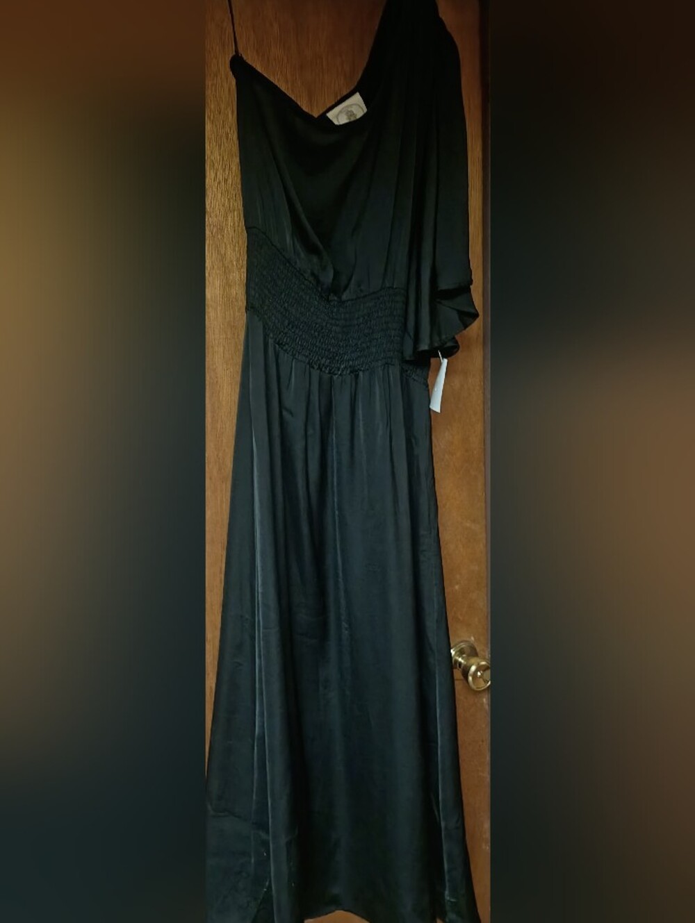 Boho Black One-Shoulder Maxi Dress Muche Muchette NWT
